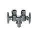 3/8 Inch OD Compression x 3/8 Inch OD Compression x 1/2 Inch  PEX-B Barb Dual Straight Valve
