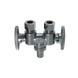 3/8 Inch OD Compression x 3/8 Inch OD Compression x 1/2 Inch  PEX-B Barb Dual Straight Valve