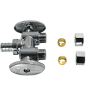 3/8 Inch OD Compression x 3/8 Inch OD Compression x 1/2 Inch  PEX-B Barb Dual Straight Valve