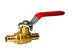 1/2 Inch PEX-B Barb Crimp Ball Valve Hot (Red)