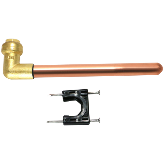 1/2 Inch Push-to-Connect Stub Out Elbow 8 Inch