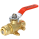 1/2 Inch Push-to-Connect Ball Valve with Drain and Drop Ear
