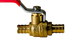1/2 Inch PEX-B Barb Crimp Ball Valve Hot (Red)
