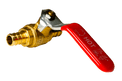 1/2 Inch PEX-B Barb Crimp Ball Valve Hot (Red)