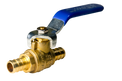 1/2 Inch PEX-B Barb Crimp Ball Valve Cold(Blue)