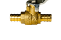 1/2 Inch PEX-B Barb Crimp Ball Valve Cold(Blue)