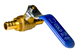 1/2 Inch PEX-B Barb Crimp Ball Valve Cold(Blue)
