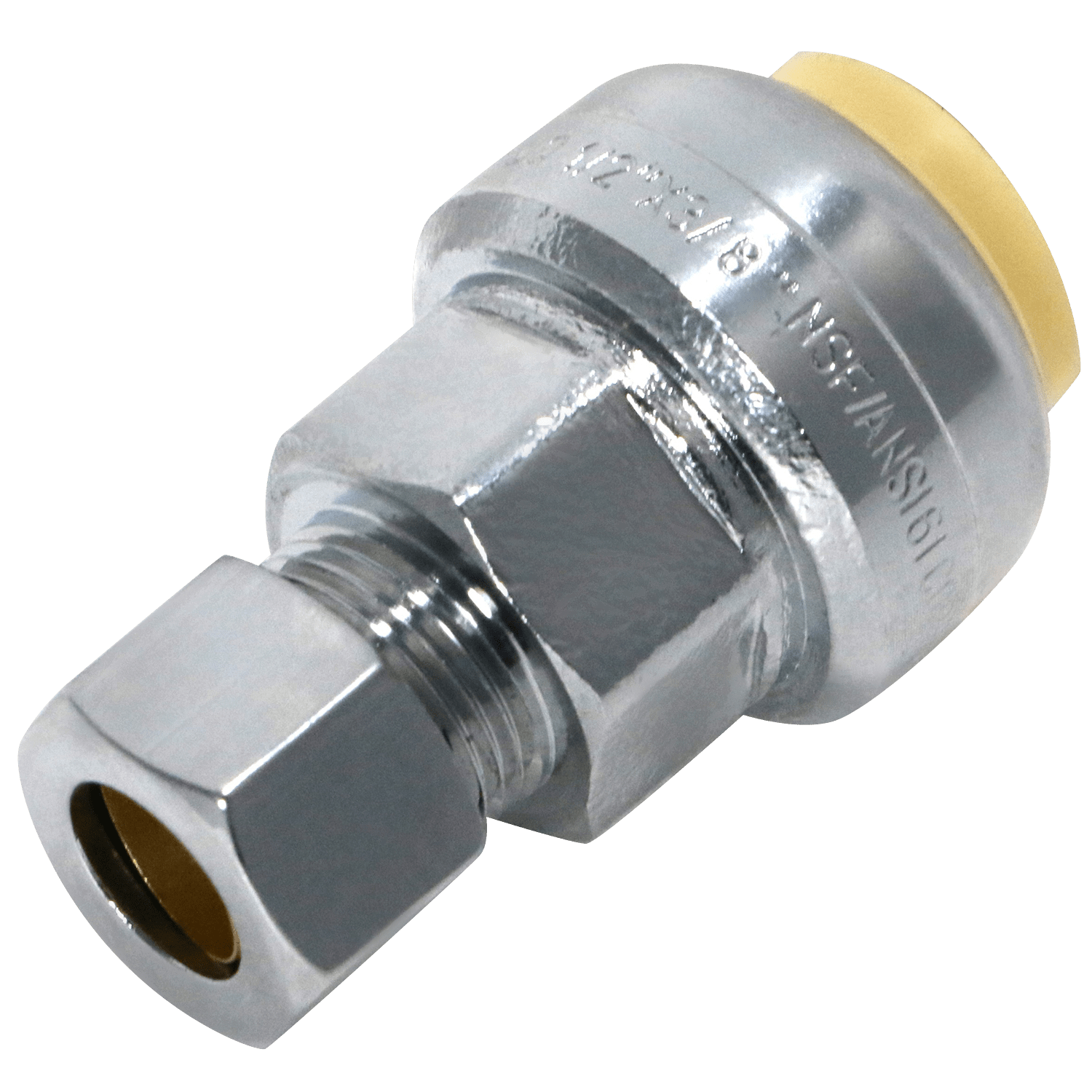 XFITTING Push Fit 1/2 inch x 3/8 OD Compression Adapter, Push-to ...