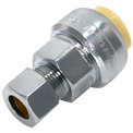 Push-to-Connect 1/2 Inch x 3/8 Inch OD Compression Adapter