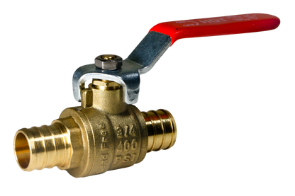  Measuring Pex Barb Crimp 3/4" X 3/4" Ball Valve Hot (Red) Specifically 