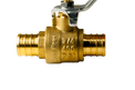 3/4 Inch PEX-B Barb Crimp Ball Valve Hot (Red)