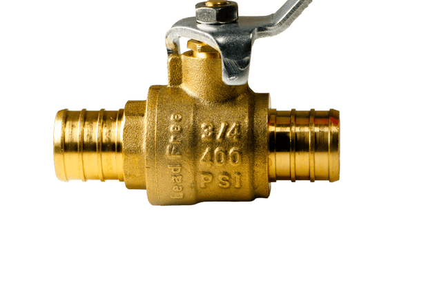 3/4 Inch PEX-B Barb Crimp Ball Valve Hot (Red)