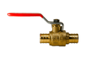 3/4 Inch PEX-B Barb Crimp Ball Valve Hot (Red)