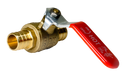 3/4 Inch PEX-B Barb Crimp Ball Valve Hot (Red)