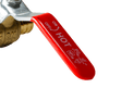 3/4 Inch PEX-B Barb Crimp Ball Valve Hot (Red)