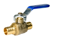 3/4 Inch PEX-B Barb Crimp Ball Valve Cold (Blue)