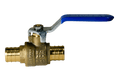3/4 Inch PEX-B Barb Crimp Ball Valve Cold (Blue)