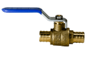 3/4 Inch PEX-B Barb Crimp Ball Valve Cold (Blue)