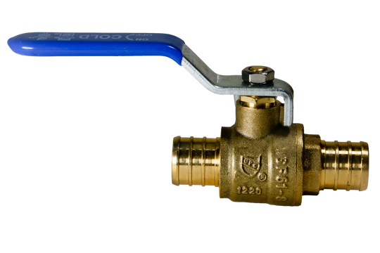 3/4 Inch PEX-B Barb Crimp Ball Valve Cold (Blue)