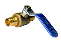 3/4 Inch PEX-B Barb Crimp Ball Valve Cold (Blue)
