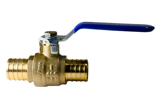 1 Inch PEX-B Barb Crimp Ball Valve Cold (Blue)