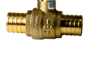 1 Inch PEX-B Barb Crimp Ball Valve Cold (Blue)