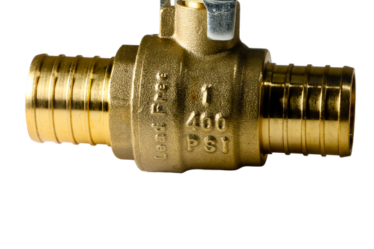 1 Inch PEX-B Barb Crimp Ball Valve Cold (Blue)