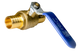 1 Inch PEX-B Barb Crimp Ball Valve Cold (Blue)