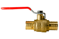 1 Inch PEX-B Barb Crimp Ball Valve Hot (Red)