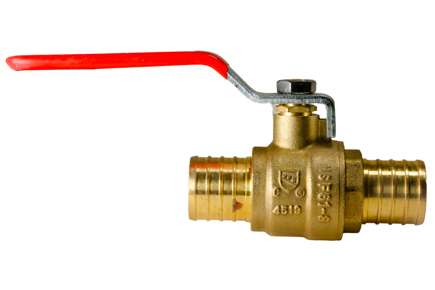 1 Inch PEX-B Barb Crimp Ball Valve Hot (Red)