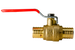 1 Inch PEX-B Barb Crimp Ball Valve Hot (Red)