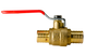 1 Inch PEX-B Barb Crimp Ball Valve Hot (Red)