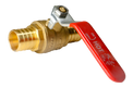 1 Inch PEX-B Barb Crimp Ball Valve Hot (Red)