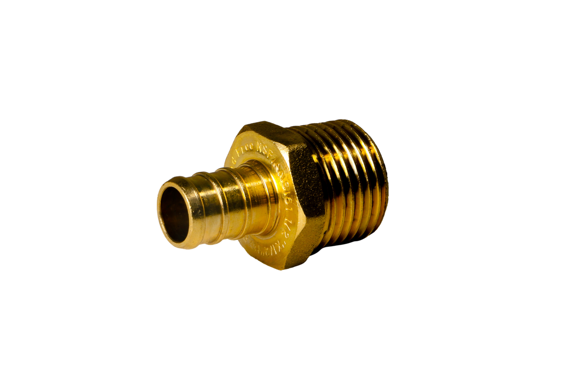 1/2 Inch PEX-B Barb Crimp X 1/2 Inch MALE NPT ADAPTER