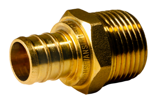3/4 Inch PEX-B Barb Crimp X 3/4 Inch MALE NPT ADAPTER