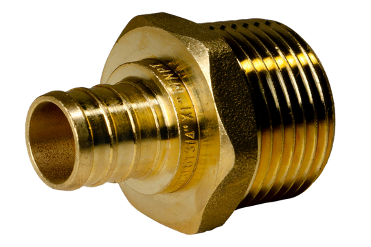 3/4 Inch PEX-B Barb Crimp X 1 Inch MALE NPT ADAPTER