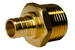 3/4 Inch PEX-B Barb Crimp X 1 Inch MALE NPT ADAPTER