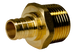 3/4 Inch PEX-B Barb Crimp X 1 Inch MALE NPT ADAPTER