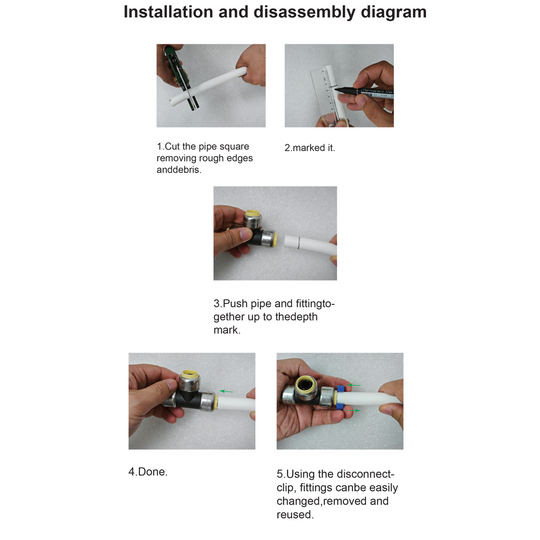3/4 Inch Push-to-Connect Elbow, PPSU, Plastic