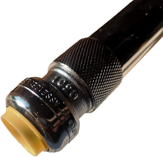 1/2 Inch Push-to-Connect x 3/4 Inch GHT Valves Anti-Siphon Frost Free Sillcock 10 Inch Long,