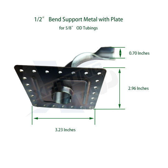 1/2 Inch Pipe Bend w/ Plate