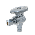 1/4 Inch OD Compression x 1/2 Inch PEX-B Barb Angle Valve
