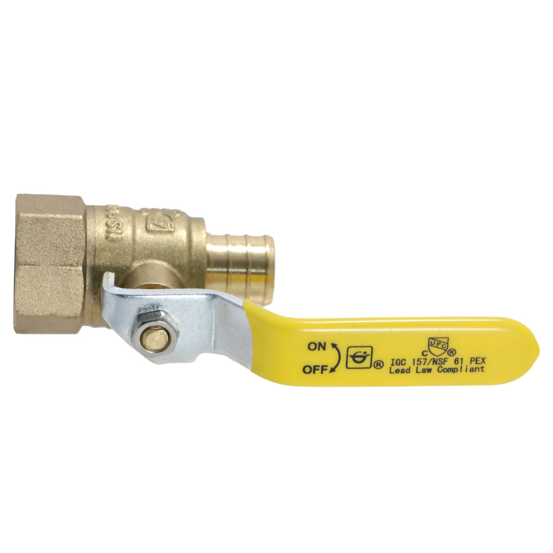 3/4 Inch PEX-B Barb x 3/4 Inch Female Ball Valve