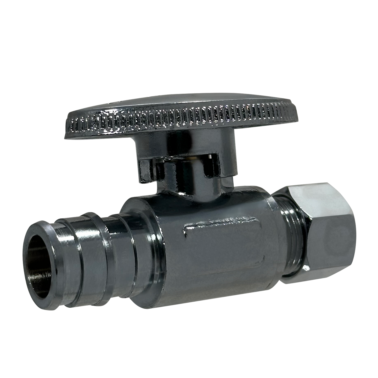  Pex-A Expansion OD Compression Straight Stop Valve Measuring Pex A 1/2" x 3/8" OD Compression Straight Stop Valve Specifically Pex A OD Compression Straight Stop Valve