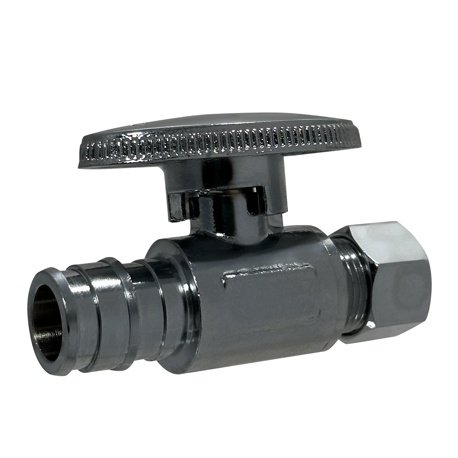  Pex-A Expansion OD Compression Straight Stop Valve Measuring Pex A 1/2" x 3/8" OD Compression Straight Stop Valve Specifically Pex A OD Compression Straight Stop Valve