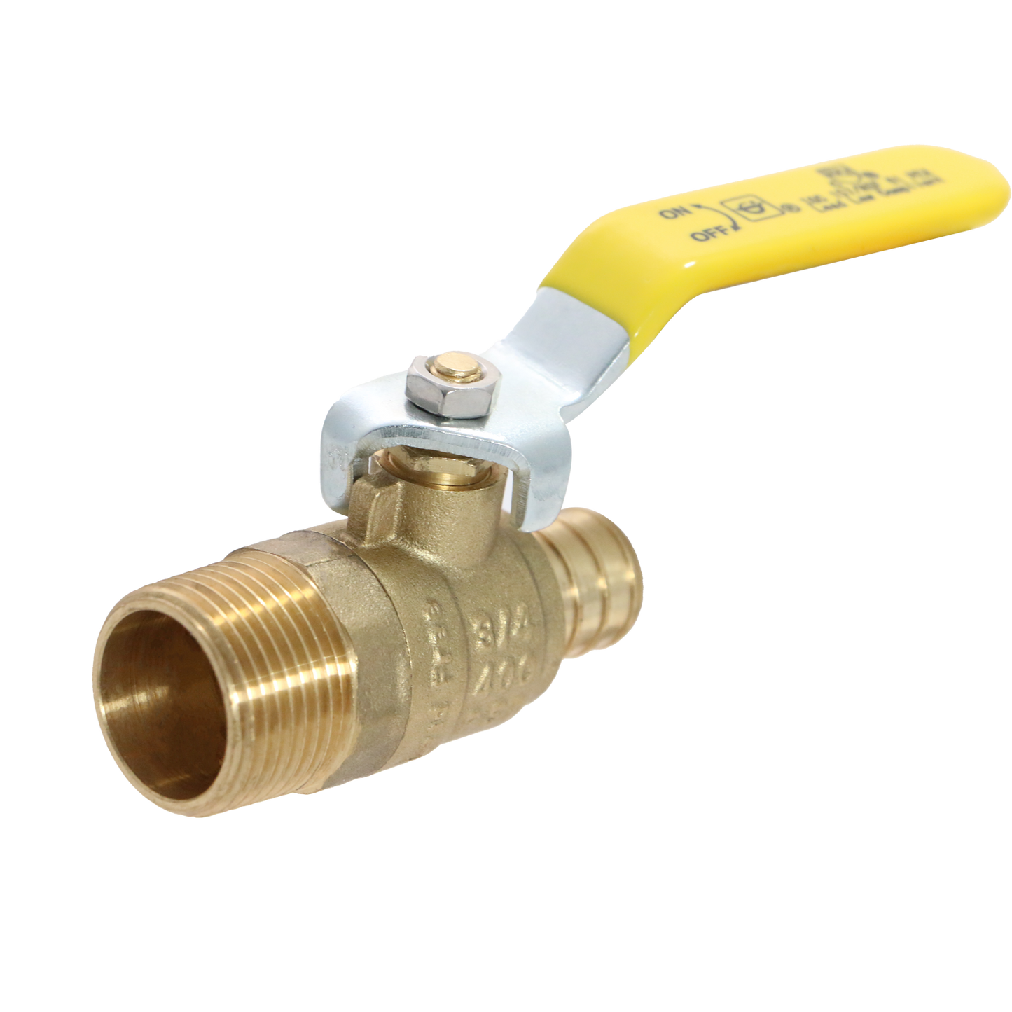  Barb Crimp Pex Male Ball Valve Full Port Brass Measuring Pex B 1/2" x 1/2" Male Ball Valve Specifically Pex B Male Ball Valve