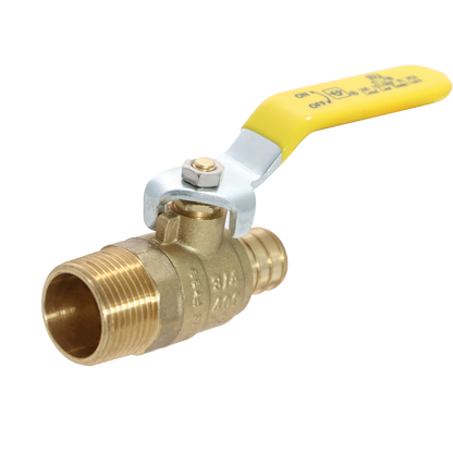  Barb Crimp Pex Male Ball Valve Full Port Brass Measuring Pex B 1/2" x 1/2" Male Ball Valve Specifically Pex B Male Ball Valve