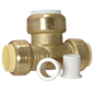  3/4" CTS x 3/4" CTS x 3/4" PVC Push Fit Tee CPVC Transition Coupling | 1/2" CPVC x 1/2" FNPT Measuring 3/4" CTS x 3/4" CTS x 3/4" PVC Specifically Push Fit PVC to CTS TeeCPVC Female Adapter