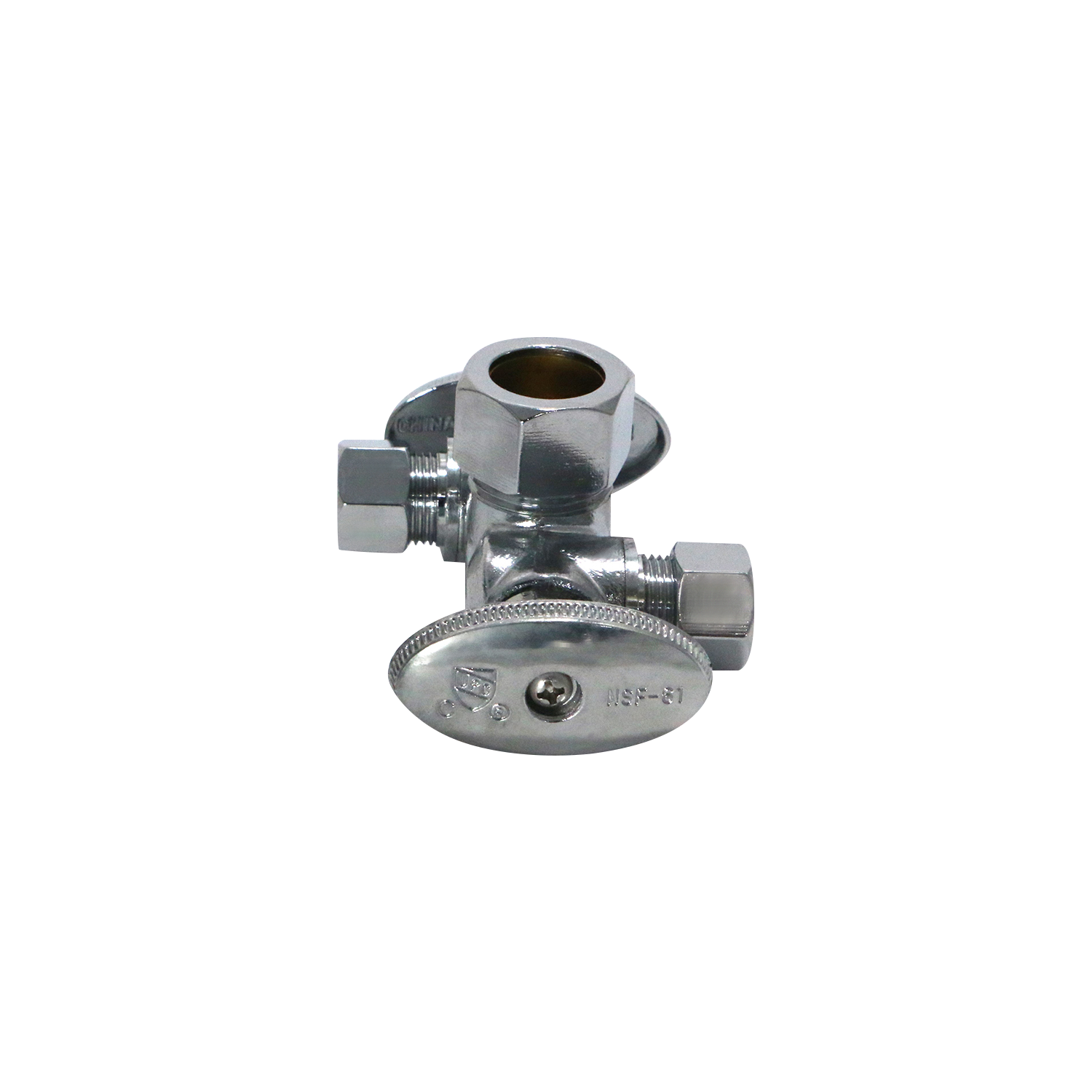 OD Compression 3/8 Inch x 3/8 Inch OD Compression x 5/8 Inch OD Compression Dual Angle Valve Measuring 2 Specifically Push Fit Compression Dual Angle Valve