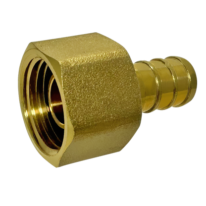 1/2 inch Pex x 1/2 inch Female Swivel Adapter Brass Measuring QTY 5 Specifically Pex Barb Crimp FNPT